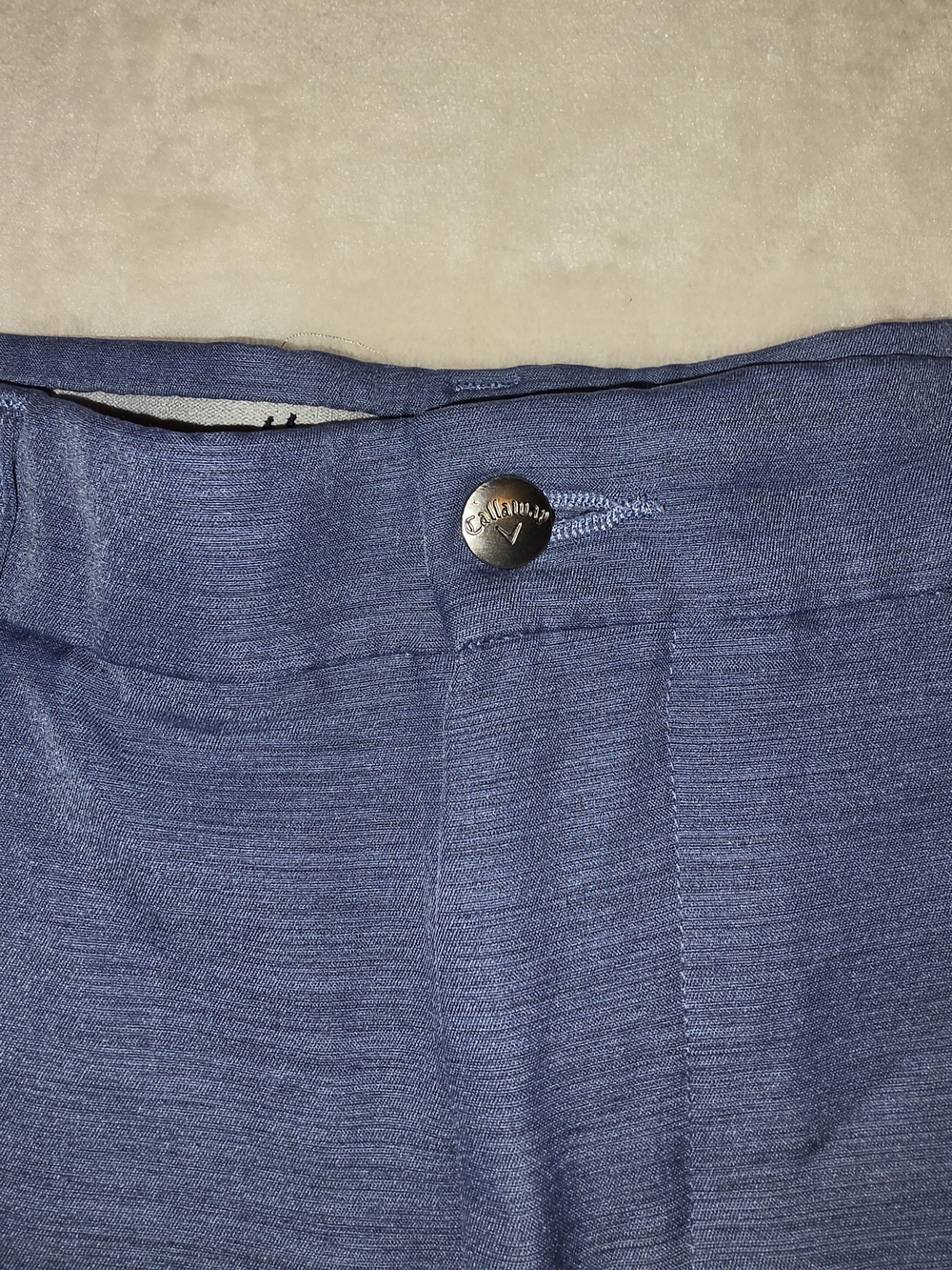 Callaway Men's Heathered Navy Flat-Front Golf Shorts